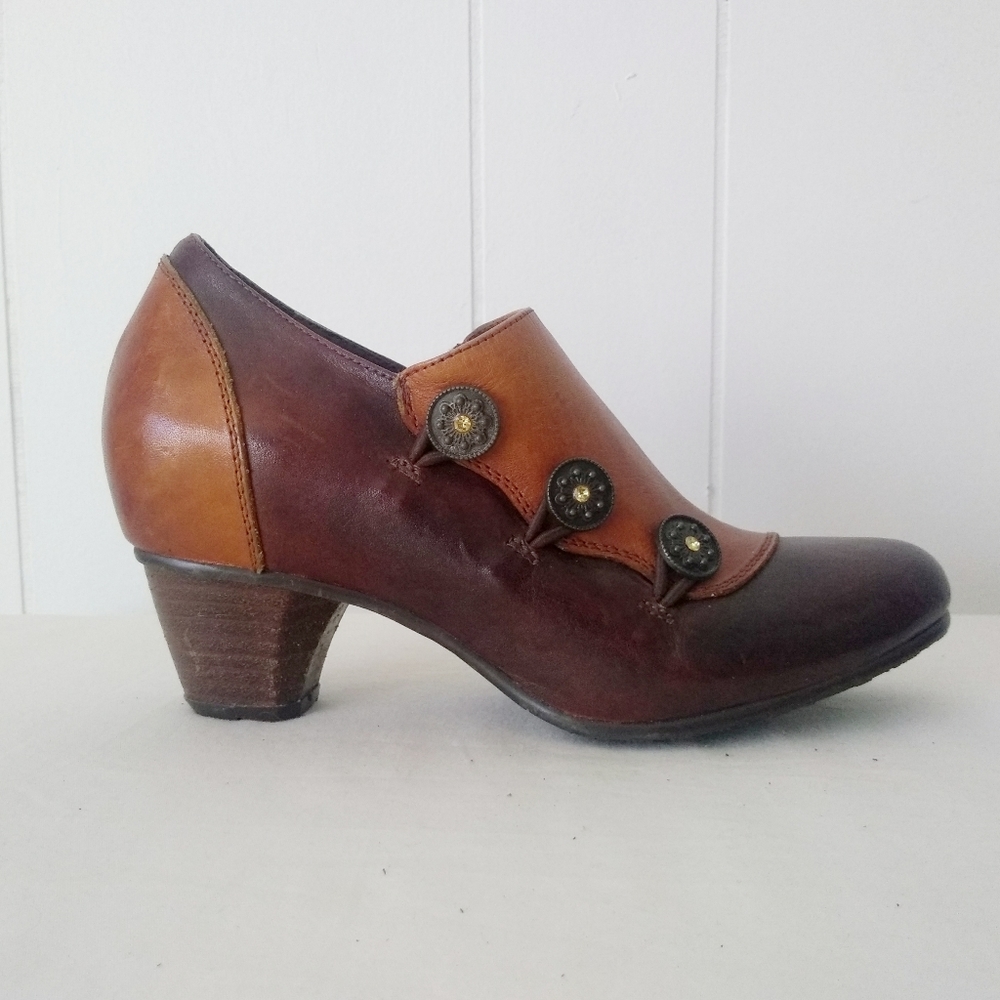 Spring Step Brown Leather Shoes Oxford Booties 5